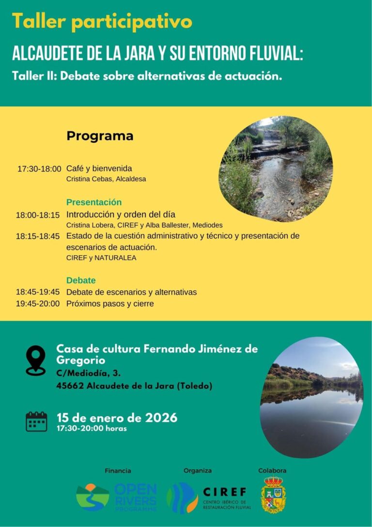 Segundo Taller participativo sobre el entorno fluvial de Alcaudete de la JaraAlcaudete de la Jara